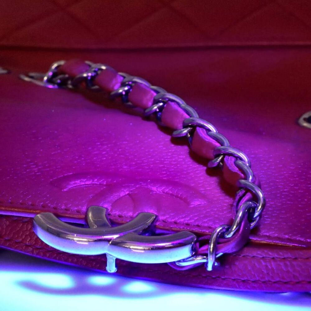 Chanel CC Box Flap Bag Quilted Caviar Mini Red - Picture 12 of 13
